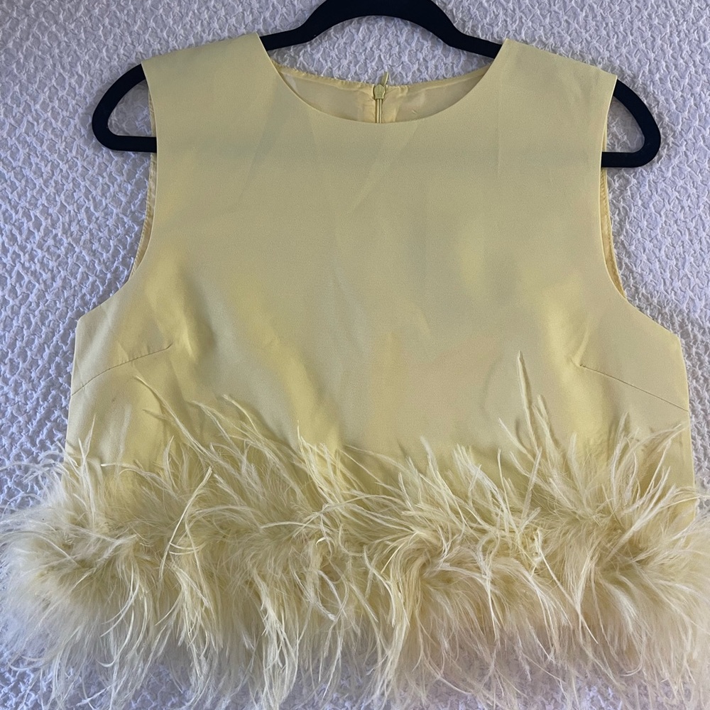 Feather Trim Top